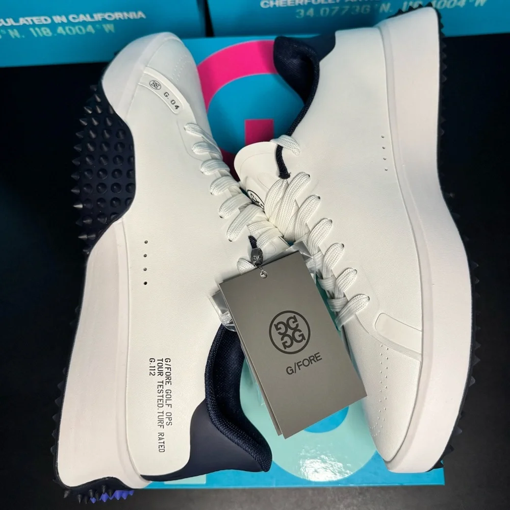 G/FORE MEN'S G.112 GOLF SHOE in Snow/Twilight - Picture 7 of 16